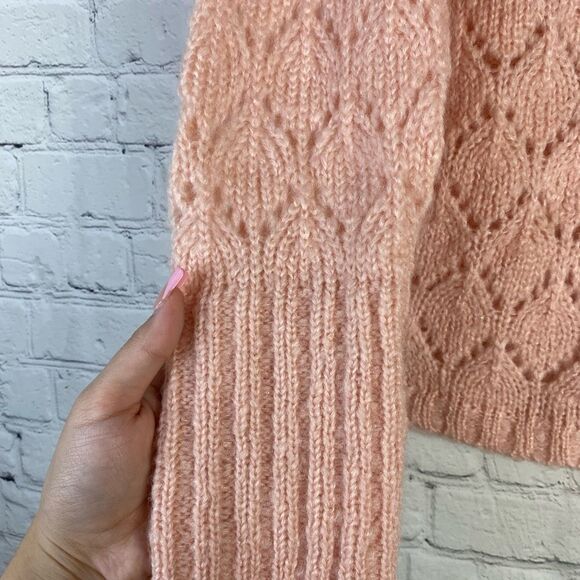 Ann Taylor LOFT Pink Blush Knit Sweater Large - Picture 7 of 8